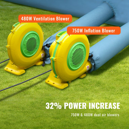 VEVOR Verftent draagbare opblaasbare verftent voor spuiten 480 750W 5 x 2,2 x 2,1m anti-spray verfcabine voor doe-het-zelfprojecten hobby verfmachine