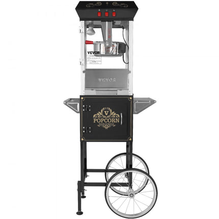 VEVOR popcornmachine popcornmachine met trolley popcornmaker 850W 8oz 48 kopjes