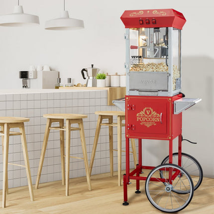 VEVOR popcornmachine popcornmachine popcornmachine met trolley 850W popcorn 8oz