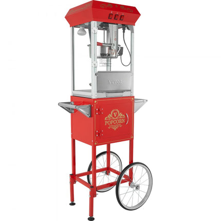 VEVOR popcornmachine popcornmachine popcornmachine met trolley 850W popcorn 8oz