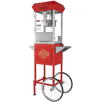 VEVOR popcornmachine popcornmachine popcornmachine met trolley 850W popcorn 8oz