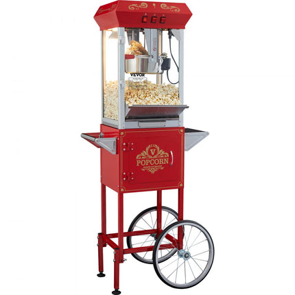 VEVOR popcornmachine popcornmachine popcornmachine met trolley 850W popcorn 8oz