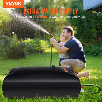 VEVOR waterbellen 240L opslagcontainer PVC 1000D watertank 100x70x35cm wanneer vol water waterzak -30℃～+70℃ zacht waterzak ideaal voor tuin kamperen camper droogte brandweer gebruik