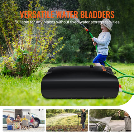 VEVOR waterbellen 330L opslagcontainer PVC 1000D watertank 120x80x35cm wanneer vol water waterzak -30℃～+70℃ Zacht waterzak voor tuin kamperen camper droogte brandweer gebruik