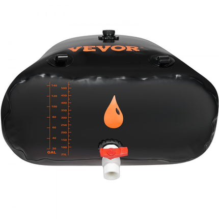 VEVOR Waterzak 540L opslagcontainer PVC 1000D watertank 150x90x40cm met volledige waterwaterzak -30℃~+70℃ Zacht waterzak voor tuin kamperen camper droogte brandweer bediening