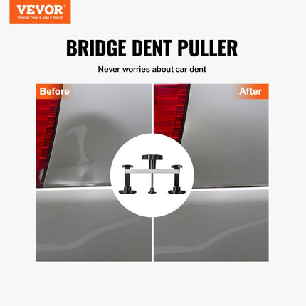 VEVOR 25-delige Bridge Dent Puller Dent Repair Kit Bevat 6 Bridge Puller Tabs & 12 Hot Glue Sticks Aluminium Dent Removal Tool Uitdeuken voor auto's Koelkasten Etc.