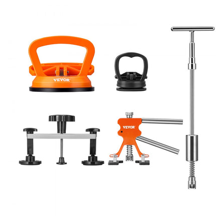 VEVOR 107-delige deukreparatieset Zuignaplifter Brugdeuktrekker 2-in-1 glijdende hamer 50 stuks treklipjes & 6 stuks brugtreklipjes Uitdeukgereedschap Uitdeuken auto's