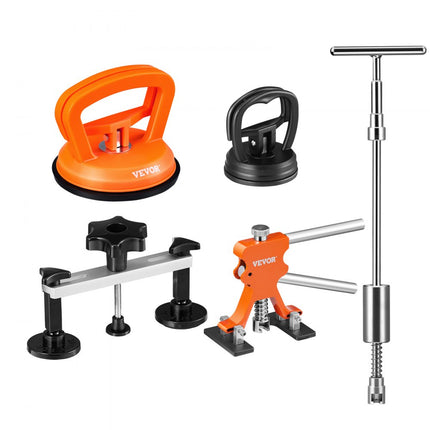 VEVOR 107-delige deukreparatieset Zuignaplifter Brugdeuktrekker 2-in-1 glijdende hamer 50 stuks treklipjes & 6 stuks brugtreklipjes Uitdeukgereedschap Uitdeuken auto's