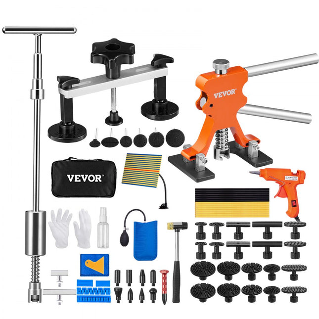 VEVOR 69-delige Bridge Dent Puller Slide Hammer Dent Repair Kit Bevat 20 Pull Tabs & 6 x Bridge Pull Tabs Dent Removal Tool Uitdeuken Auto Wasmachine Etc.