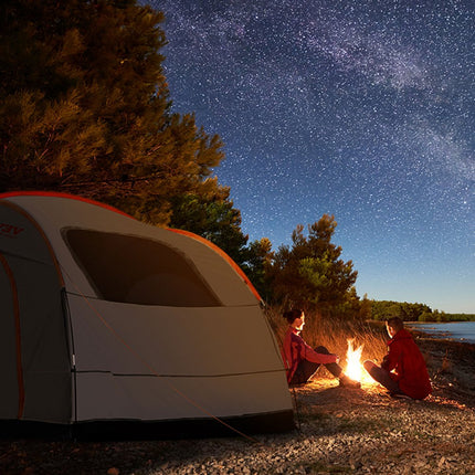 VEVOR daktent busluifel 240 x 240 x 230 cm, autotent achterklep inclusief dubbellaagse tent PU2000 mm daktent autodaktent waterdicht, geschikt voor kamperen, avontuur, uitstapjes, picknicks etc.