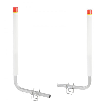 VEVOR 1,17 m trailerpaal, boottrailer, zwengelsteun, bootgeleider met LED-licht, 30 cm verstelbare boottrailer-geleiding, reserveonderdelen en accessoires voor skiboot, vissersboot, zeilboottrailer