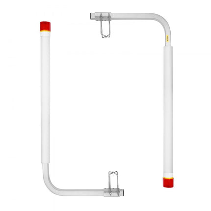 VEVOR 1,17 m trailerpaal, boottrailer, zwengelsteun, bootgeleider met LED-licht, 30 cm verstelbare boottrailer-geleiding, reserveonderdelen en accessoires voor skiboot, vissersboot, zeilboottrailer