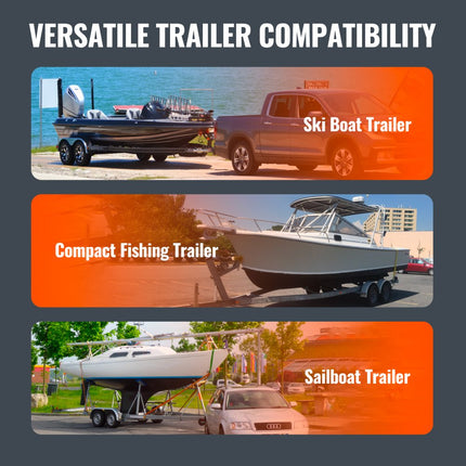 VEVOR L-vorm 1,2 m trailerpaal Boottrailer Instructies Cranksteun Bootgeleider, 16 cm verstelbare breedte Boottrailer Guide-on, reserveonderdelen en accessoires voor skiboot Vissersboot Zeilboottrailer