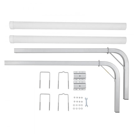 VEVOR L-vorm 1,2 m trailerpaal Boottrailer Instructies Cranksteun Bootgeleider, 16 cm verstelbare breedte Boottrailer Guide-on, reserveonderdelen en accessoires voor skiboot Vissersboot Zeilboottrailer