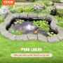 VEVOR vijverfolie 3 x 3,9 m zwemvijverfolie 0,5 mm visvijverfolie LLDPE tuinzwembadmembraan afdichtingsfolie tuinvijverfolie Geschikt voor visvijvers watervallen kunstmatige meren aquacultuurbedrijven