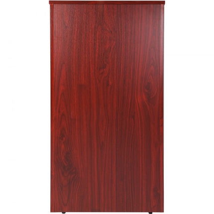 VEVOR Sta-bureau lessenaar 60 x 36 x 120 cm, podiumstandaard met breed leesoppervlak en opbergplank, sta-bureau voor kerk, kantoor, school, zwart podium 30 kg draagvermogen bruin