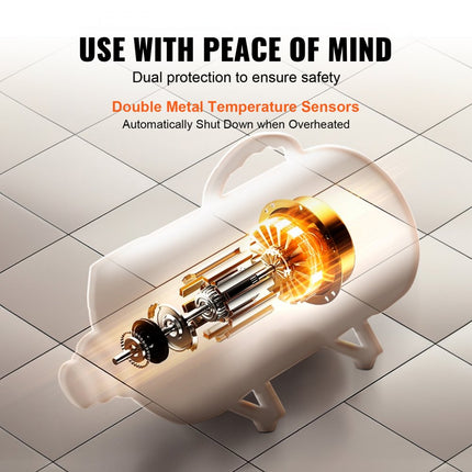 VEVOR Hondenföhn 2000W Hondendroger 70 m/s Windsnelheid Huisdierenhaardroger Hondenverzorgingsdroger Blower met 4 mondstukken en elastische slang 29,4-57,2 °C Temperatuurbereik Föhn voor huisdieren