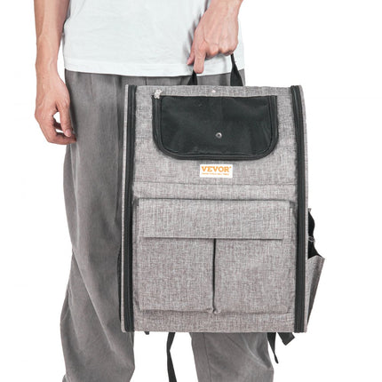 VEVOR Hondentrolley Opvouwbare hondenrugzak Draagvermogen van max. 8,1 kg Transporttas Gemaakt van 600D Oxford-stof Hondentrolley met 5 opbergvakken Huisdierentrolley Ideaal voor autotochten of excursies