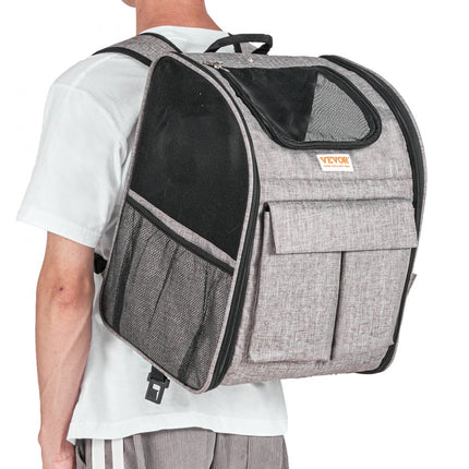 VEVOR Hondentrolley Opvouwbare hondenrugzak Draagvermogen van max. 8,1 kg Transporttas Gemaakt van 600D Oxford-stof Hondentrolley met 5 opbergvakken Huisdierentrolley Ideaal voor autotochten of excursies