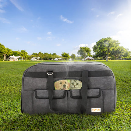 VEVOR Hondentrolley Opvouwbare hondenrugzak Max.15,8kg Draagvermogen Transporttas Gemaakt van 600D Oxford Doek Hondentrolley met 4 wielen Opbergzakken Huisdierentrolley Ideaal voor autotochten Excursies