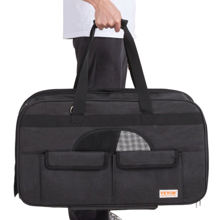 VEVOR Hondentrolley Opvouwbare hondenrugzak Max.15,8kg Draagvermogen Transporttas Gemaakt van 600D Oxford Doek Hondentrolley met 4 wielen Opbergzakken Huisdierentrolley Ideaal voor autotochten Excursies