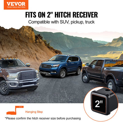 VEVOR trekhaak niveau 50,8 mm ontvanger achterbumperbeschermer 665 mm