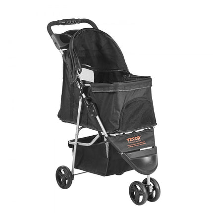 VEVOR Hondenbuggy 83x45x99cm Hondenkar 16kg Laadvermogen Opvouwbare hondentrolley Aluminium frame 600D Oxford-stof Nylon gaas Venster 3 EVA-wielen Hondenkrat Dierenbuggy Katbuggy Huisdierentransport
