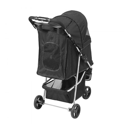 VEVOR Hondenbuggy 83x45x99cm Hondenkar 16kg Laadvermogen Opvouwbare hondentrolley Aluminium frame 600D Oxford-stof Nylon gaas Venster 3 EVA-wielen Hondenkrat Dierenbuggy Katbuggy Huisdierentransport