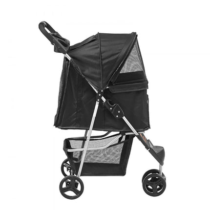 VEVOR Hondenbuggy 83x45x99cm Hondenkar 16kg Laadvermogen Opvouwbare hondentrolley Aluminium frame 600D Oxford-stof Nylon gaas Venster 3 EVA-wielen Hondenkrat Dierenbuggy Katbuggy Huisdierentransport