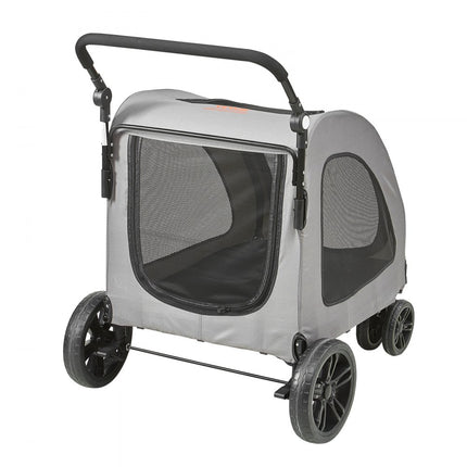 VEVOR hondenbuggy 79x91x113cm hondenkar 16kg laadvermogen hondentrolley aluminium frame 600D Oxford stof nylon gaas venster 4 EVA wielen hondenbox dierenbuggy kattenbuggy huisdierenvervoer