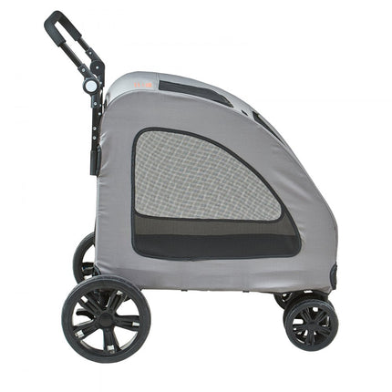 VEVOR hondenbuggy 79x91x113cm hondenkar 16kg laadvermogen hondentrolley aluminium frame 600D Oxford stof nylon gaas venster 4 EVA wielen hondenbox dierenbuggy kattenbuggy huisdierenvervoer