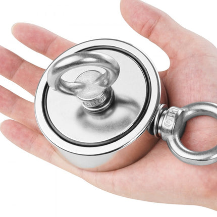 VEVOR 454kg sterke magnetische visset dubbelzijdig trekkoord karabijnhaak rood