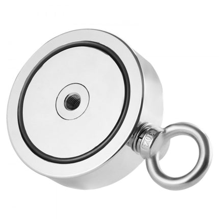 VEVOR 635 kg sterke magnetische visset, dubbelzijdige karabijnhaak met trekkoord