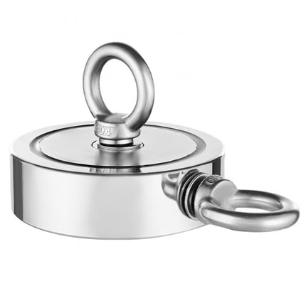 VEVOR 635 kg sterke magnetische visset, dubbelzijdige karabijnhaak met trekkoord