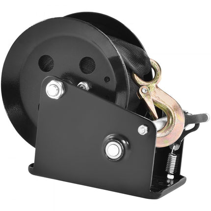 VEVOR kabellier 725,7kg handkabellier 224x151x177mm bootlier 2-weg ratel/1-speed handlier met ca. 10m polyester band bandlier met ergonomische handgreep handkabellier voor voertuigen en boten