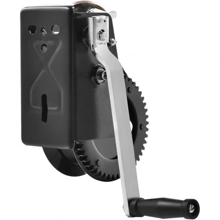 VEVOR kabellier 1587,5kg handkabellier 160x160x180mm bootlier 2-weg ratel/2 snelheden handlier met ca. 10m polyester band bandlier met ergonomische handgreep handkabellier voor voertuigen en boten