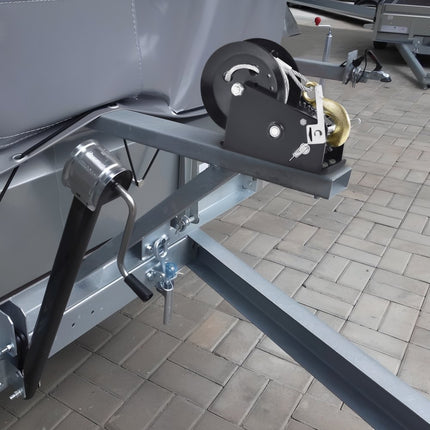 VEVOR kabellier 1587,5kg handkabellier 260x147x182mm bootlier 2-weg ratel/2 snelheden handlier met ca. 10m kabel bandlier met ergonomische handgreep handkabellier voor voertuigen en boten