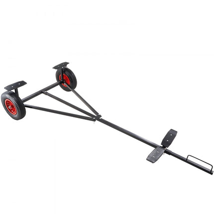 VEVOR Boottrailer Doll 450lb Laadvermogen Carbon Steel Aanhanger met 98-115 Verstelbare Lengte 16 Pneumatische Banden en Antislipbevestiging