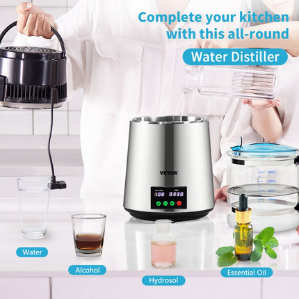 VEVOR 4L Waterdestilleerder Waterfilter 750W Waterdestilleerder Waterdestilleerder