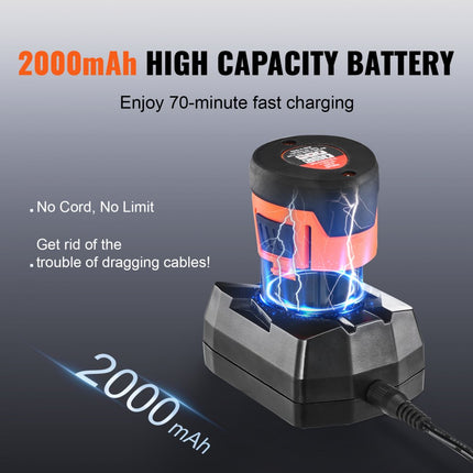 VEVOR 12V elektrische pijpreiniger Pijpreiniger Draadloos sanitairslang Automatische voeding 8m pijpslang Diameter 7mm Afvoerontstopper voor 19-50mm pijpen met oplader