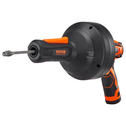 VEVOR 12V elektrische pijpreiniger Pijpreiniger Draadloos sanitairslang Automatische voeding 8m pijpslang Diameter 7mm Afvoerontstopper voor 19-50mm pijpen met oplader