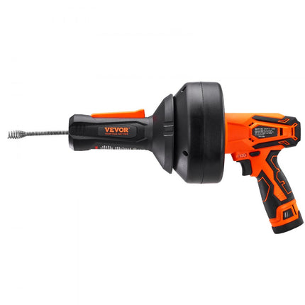 VEVOR 12V elektrische pijpreiniger Pijpreiniger Draadloos sanitairslang Automatische voeding 8m pijpslang Diameter 7mm Afvoerontstopper voor 19-50mm pijpen met oplader