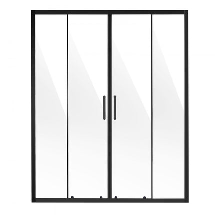 VEVOR semi-frameloze dubbele schuifdeur douchewand 1469-1499x1778mm zwart