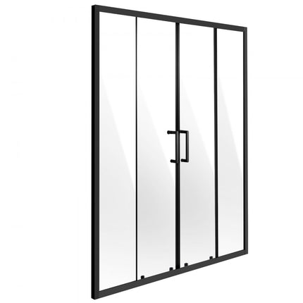 VEVOR semi-frameloze dubbele schuifdeur douchewand 1469-1499x1778mm zwart