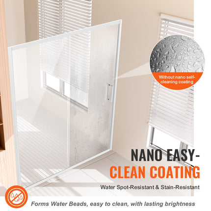 VEVOR douchedeur schuifdeur douchewand 1459-1499x1778mm douchecabine