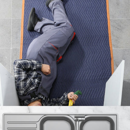 VEVOR 12x verhuisdekens 2032x1829mm meubeldekens non-woven stof + gerecycled katoen opbergdekens verhuisverpakkingsdekens transportdekens meubelverpakkingsdekens verpakkingsdekens ter bescherming van meubels