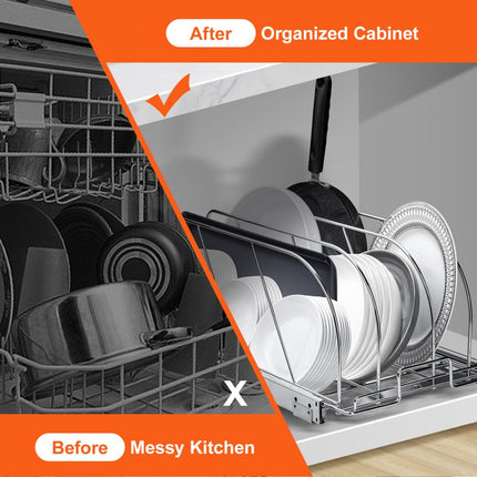 VEVOR Verstelbare Afdruiprek Afdruiprekhouder, 10,5" x 21" Keukenkast Afdruiprek Ideaal voor het opbergen van potten, pannen, snijplanken