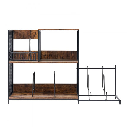 VEVOR platenspelerstandaard, gitaarplank, platenkast, zwart, 3-laags