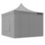 VEVOR paviljoen 304,8x304,8x320cm tuintent 500D PU zilveren stof opvouwbaar paviljoen in hoogte verstelbaar incl. opbergtas partytent 6-8 personen pop-up tent opvouwbare tent tuinpaviljoen voor kampeertrip