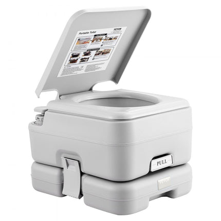 VEVOR Draagbaar toilet Campingtoilet Commodestoel 12L Mobiel toilet